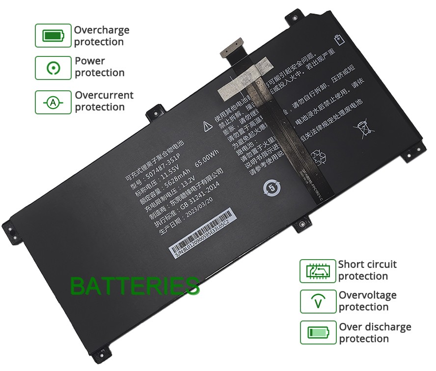 TONGFANG 507487-3S1P battery