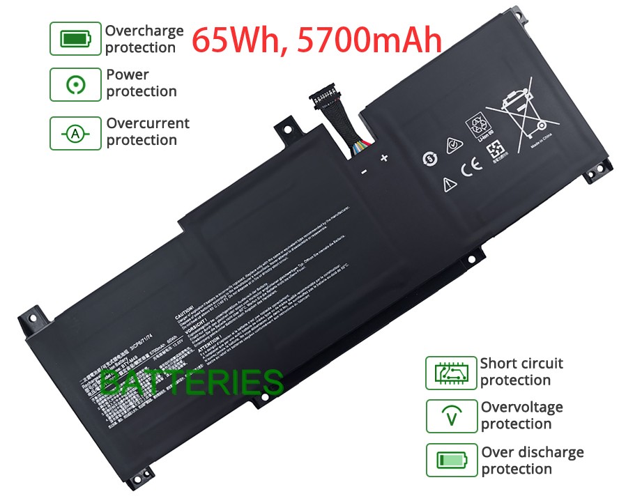 MSI PRESTIGE 14 A11SC-208CA battery